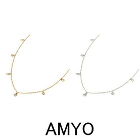 AMY O エイミーオー ネックレス 海外ブランド ジュエリー アクセサリー 【単品】 ネックレス キュービックジルコニア ダングルクリスタル チェーンネックレス ゴールドヴェルメイユ シルバー ネックレス 重ね着け レイヤード レディース ネックレス おしゃれ 送料無料