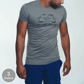 ジムエステティックス Gym Aesthetics トレーニングウエアメンズ Tシャツ 半袖 ショートスリーブ マッスルフィットタイトフィット 迷彩 ロゴ カモフラージュ Tシャツ 抗菌 防臭フィジーク トップス 【送料無料】【取寄】【トップス単品】