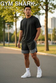 ジムシャーク ハーフパンツ メンズ 大きいサイズ スポーツ ジムシャーク ハーフパンツ 太もも丈 スリムフィット ボディビル ショートパンツ ジップポケット ジム トレーニング ライトウエイト ブロック スポーツショーツ フィジーク ショーツ ボディビル 【ボトムス単品】