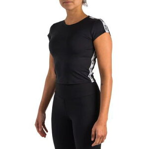 RISE GYM GEAR ライズジムギア トレーニングウエアボディビル ウェア ベストビキニ トップス レディースRISE レディース Tシャツ ロゴテープ ドライTシャツMark Fitt フィジーク 送料無料 取寄せ【