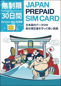30日間 実質 無制限 プリペイドSIMカード Docomo回線 日本国内用 Japan unlimited Prepaid SIM card 大容量 一時帰国 LTE対応 使い捨てSIM データリチャージ可能 利用期限延長可能 テザリング可能 DXHUB