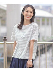 ロゴTシャツ J.PRESS ジェイプレス トップス カットソー・Tシャツ ブラック ホワイト ブルー【送料無料】[Rakuten Fashion]