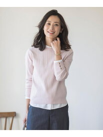 【洗える】RAYON STRETCH PLAIN クルーネック ニット J.PRESS ジェイプレス トップス ニット ピンク ホワイト グレー ネイビー【送料無料】[Rakuten Fashion]