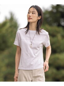 【WEB限定カラーあり・抗菌消臭・吸水速乾】サッカージャージー フレンチスリーブ カットソー J.PRESS LADIES L ジェイプレス トップス カットソー・Tシャツ パープル ネイビー グレー ブラウン ブルー【送料無料】[Rakuten Fashion]