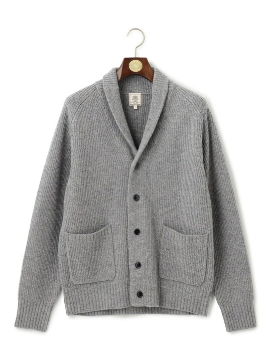 美品 J.PRESS ジェイプレス カーディガン ショールカラー 紺 LL 楽天 