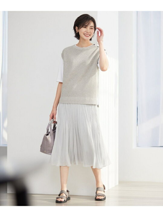 楽天市場】【SALE／50%OFF】【洗える】 リネンコットン ニットベスト J 