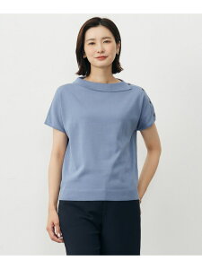 �ySALE�^50%OFF�z�y�􂦂�E�R�ۖh�L�zCOTTON POLYESTER �ݕt�� �j�b�g J.PRESS LADIES L �W�F�C�v���X �g�b�v�X �j�b�g �l�C�r�[ �O���[ �s���N �u���[�yRBA_E�z�y���������z[Rakuten Fashion]