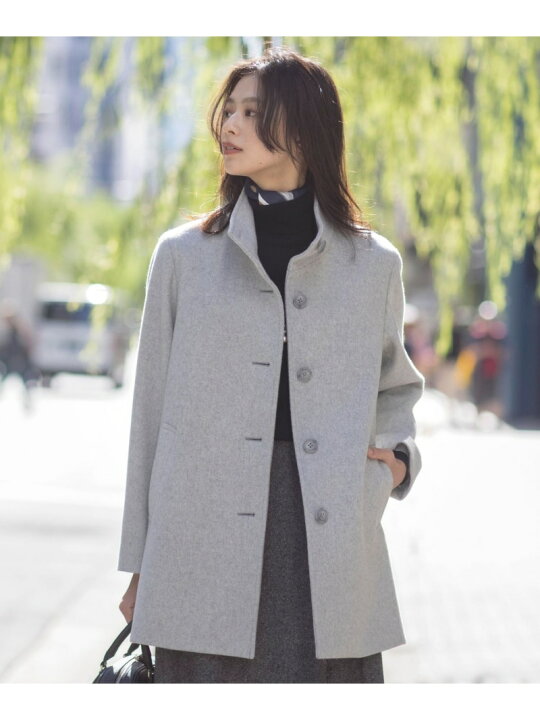 楽天市場】ショートビーバー スタンドカラー コート J.PRESS LADIES L 