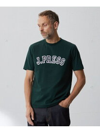 アーチロゴ Tシャツ J.PRESS ジェイプレス トップス カットソー・Tシャツ グレー ホワイト ブラウン グリーン ブルー パープル【送料無料】[Rakuten Fashion]