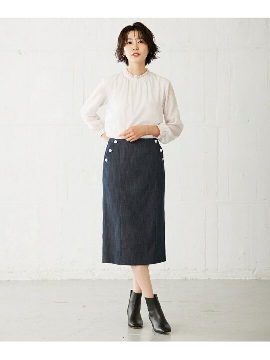 楽天市場】【SALE／50%OFF】カチオンストライプ フリルネック バンド 