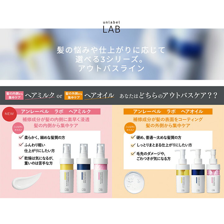 楽天市場】アンレーベル ラボ CO モイスト ヘアオイル 100mL アン 