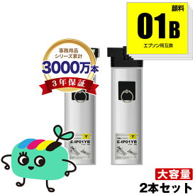 IP01YB イエロー 顔料 お得な2本セット エプソン用 IP01B EPSON互換 インク パック 純正と同容量 宅配便 送料無料 (IP01A IP01KA PX-S885R2 IP 01 PX-M885FR2 PX-M885FR1 PX-S885R1 PX-M884F PX-M884FC0 PX-M885F PX-S884 PX-S884C0)