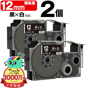 �J�V�I�p �l�[�������h�݊� 12mm ���e�[�v ������ XR-12ABK ���S�� 2�Z�b�g �������� CASIO�p nameland�݊� �݊��e�[�v ���x�� �e�[�v�J�[�g���b�W �l�[�������h�e�[�v