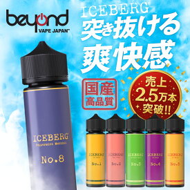 【売上2.5万本突破！夏にぴったりメンソールリキッド6種】メンソール フルーツ vape ベイプ リキッド【ICEBERG】電子タバコ リキッド60ml［全6種］アイスバーグ 強メンソール | 自社製品 | 安心安全 国産リキッド | E-Liquid【レビューで500円OFFクーポン】