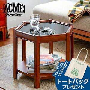 �yJSF TOTE CANVAS�v���[���g�I�zACME Furniture �A�N���t�@�j�`���[ BROOKS HEXAGON TABLE BLACK GLASS �u���b�N�X �w�L�T�S���e�[�u�� �u���b�N�K���X �T�C�h�e�[�u�� ������� �K���X �u���b�N�K���X �i�C