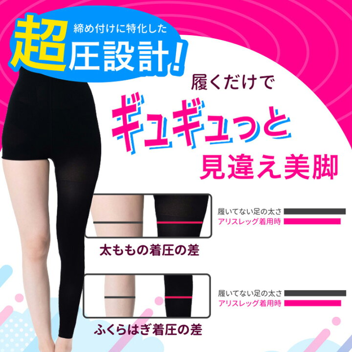 楽天市場】【まとめ買いがお得！】アリスレッグ 着圧レギンス 高圧着 