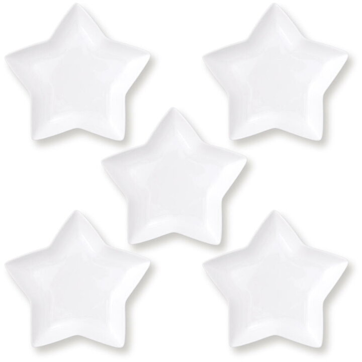 楽天市場】【5枚セット】星形 プレート L 23.3×20.5cm 410g ホワイト 