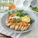 【楽天スーパーSALE 10％ 割引】さざなみ sazanami 深皿 21×4cm 410g 3色から選べる プレート 深い そば パスタ皿 カレー皿 おしゃれ インスタ映え 皿 食器 陶器 丸皿 丸 日本製 美濃焼 和食器 小田陶器 食洗器対応