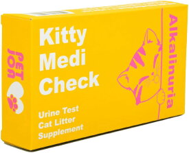 PETJOA Kitty-Medi-Check 猫尿健康テストキット、自宅での簡単なモニタリング (PINK)アルカリ尿症