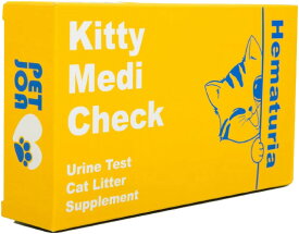 PETJOA Kitty-Medi-Check 猫尿健康テストキット、自宅での簡単なモニタリング (BLUE)血尿チェック