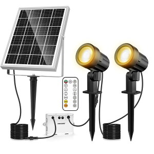 ソーラー ガーデンライト スポットライト電球色 昼白色 昼光色 led 屋外 分離式 光センサー 自動点灯/消灯 IP66防水3000K 4000k 6500k 400LM 庭園照明 防犯対策 景色照明 アウトドア 玄関先 庭 車道 芝