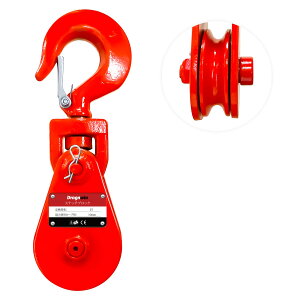 滑車 2t スナッチブロック フック式 プーリー 2トン フック式 スイベルタイプ 一車スナッチ プーリーブロック 金車