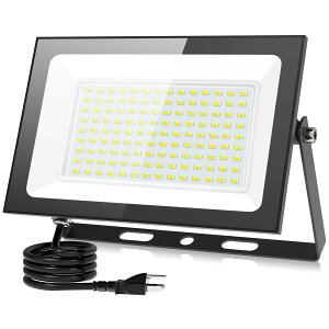 投光器 led 屋外 作業灯 100W 15000LM IP66防水 昼光色 6500K 高輝度 高放熱 省エネ 軽量 100V 屋外照明 野外 防水 BBQ ガレージ 看板 駐車場 倉庫 工場 作業灯 工事用ライト 豪雨対応