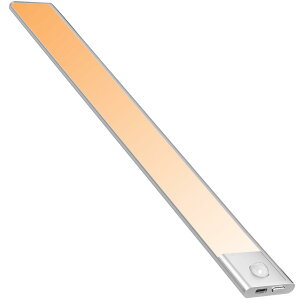 【2本入り】 人感センサーライト 室内 LED バー ライト 充電式 2200mAh キャビネットライト 40cm 電球色 超薄型設計 手元灯 マグネット LEDライト 配線工事不要 省エネ 長寿命 高感度 高輝度 部屋