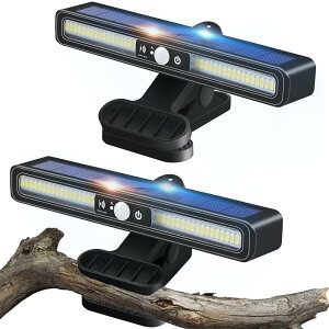 クリップ ソーラーライト センサーライト 屋外 電気代不要 3つ点灯モード 自動点灯 消灯 高感度人感センサーソーラーライト 防災ライト ガーデン/玄関/廊下/駐車場適用 停電 地震 津波 台風