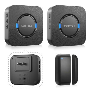 ドアセンサー コンセント式ドア開閉センサー 5段階音量調整できる 55曲選択 ドアベルチャイム ドアベルセンサー 玄関 部屋 事務所 店舗自動ドア用 開閉検知 防犯対策 2AC式受信機と1電池式マ