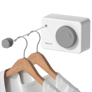 室内物干しワイヤー 洗濯物干しワイヤー 部屋壁掛け SUS304 ステンレス ロープ 自動卷き取り式 4.3m 自由伸縮可能 耐荷重25kg 防水 防錆 梅雨対策 隠し省スペース 取り付け簡単