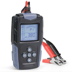 (リョクエン)バッテリーチェッカー カーバッテリーテスター バッテリー診断機(CCA値/内部抵抗値mΩ/電圧)LCDデジタル表示 12V/24V 一般的な鉛蓄電池、AGMバッテリー、ゲル型バッテリー、EFB