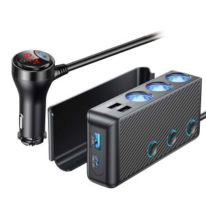 VK[\Pbg 216W 3A USBԍڏ[d  \Pbg Quick Charge 3.0 USB Type-C}[d݃J[`[W[ d\Pbg z ԍڏ[d\ 12V/24VԑΉ J[`[W[
