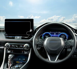 3点セット 5枚入り 新型 2022トヨタ rav4 50系 保護フィルム 専用 10.5インチ ナビ 強化ガラスフィルム+2枚12.3インチメーター+2枚PET製エアコンパネルフィルムフィルム キズ防止 汚れ防止 極薄 高