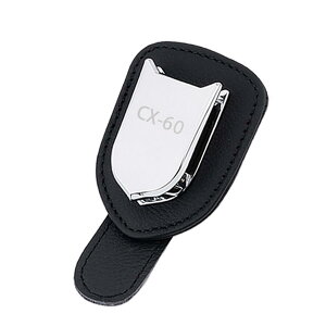 マツダ CX-60 用 レザー サングラスクリップ メガネホルダー カーサンバイザー 用 サングラス 眼鏡 サングラスホルダー チケット カード クリップ 車載メガネクリップ 4つ色選べる