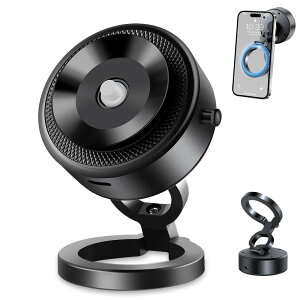 【2024最新強化版】車載ホルダー 真空吸着式 720°角度調整 強力マグネット スマホスタンド 電動 携帯電話ホルダー MagSafe対応 磁気 吸盤 車インテリアマウント ポータブル 720度回転 1.5KG 耐荷