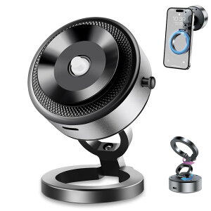 【2024最新強化版】車載ホルダー 真空吸着式 720°角度調整 強力マグネット 折り畳み式 スマホスタンド 電動 携帯電話ホルダー MagSafe対応 磁気 吸盤 車インテリアマウント ポータブル 720度回