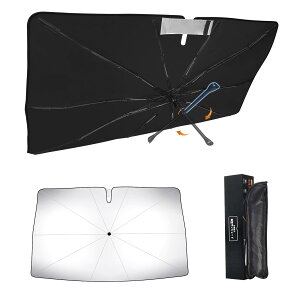 新型 プリウス 60系 5代目 専用 傘型サンシェード 車種専用設計 360°回転可能 遮光 断熱UVカット フロントガラス用 10本骨グラスファイバー ワンタッチ収納 取付簡単 収納袋付き(トヨタ 60系 2