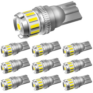 T10 LED �z���C�g ���P�x ���� CANBUS�L�����Z���[���� �|�W�V���������v �i���o�[�� ���[�������v ���[�^�[�����v ���ɐ� 6500k DC9-18V �E�G�b�W�� �ԗp �Ԍ��Ή� 10��