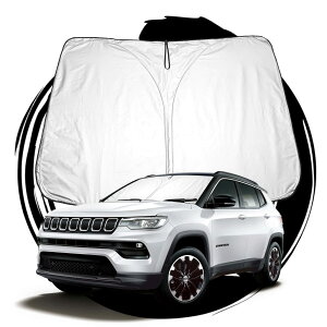 新型 ジープ コンパス Compass 専用 サンシェード フロントガラス用 パラソル 車用サンシェード UVカット 日よけ 車中泊 折り畳み式 カスタム パーツ