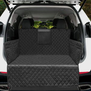 車用 ラゲッジマット 撥水 荷台マット 汚れに強い 後部座席 滑り止め カー汎用品 600D オックスフォード 耐久性 ワンタッチバックル 取付簡単 軽自動車/SUV用 汎用ラゲッジマット 厚手
