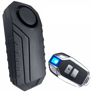 バイク 防犯アラーム 車 防犯ブザー 音量調整可能 盗難防止 グッズ リモートコン付き IP55防水 113dB 大音量 警告音切替可能 感度7段階調整可能 配線不要 セキュリティアラーム 自転車/自動車/