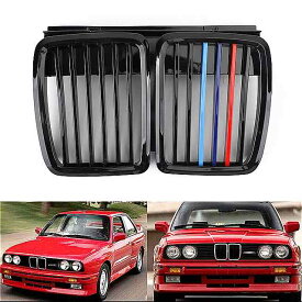 Areyourshop-bmw 車用 フロント フードグリル スタイリッシュ な フロントフードグリル bmw e30グリル3シリーズ 1982-1994 m3 51131884350および51131916504と互換性があります