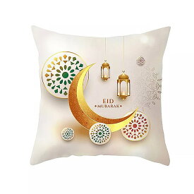 45 × 45センチメートルイードムバラク 枕 ホーム ソファ クッションカバー ラマダンの装飾 ソファ綿 モスク 枕カバー