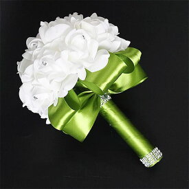 花嫁 介添人 のための 造花 の 花束 12 色 結婚式 の アクセサリー