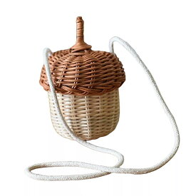籐 と わら の 収納 バスケット 丸い 手織り の 籐 バッグ トロピカル スタイル ショルダーバッグ 写真 アクセサリー
