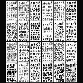 アルファベットの文字 ステンシル 絵画 エンボス加工 スクラップブック 24ピース/セットの描画 テンプレート