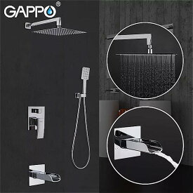 Gappo- バスルーム の 蛇口 セット レイン シャワー ヘッド ミキサー タップ クローム 滝 バスタブ 用