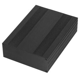 ビデオ アダプタ ボックス アルミ ニウムプロジェクトハウジング分割コンバーター ボックス ブラシ付き黒54x145x200mm