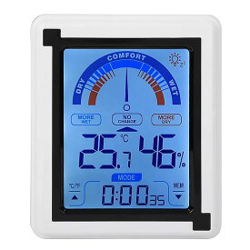 Lcd タッチ スクリーン 天気 時計 デジタル 温度湿度計温度計湿度計
